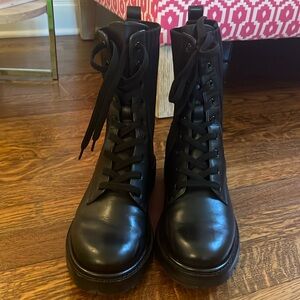 Sam Edelman “Lydell” lace up boots in black leather size 8